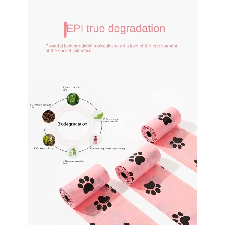 EPI Biodegradable Dog Poop Bags with Dispenser - dog poop bags