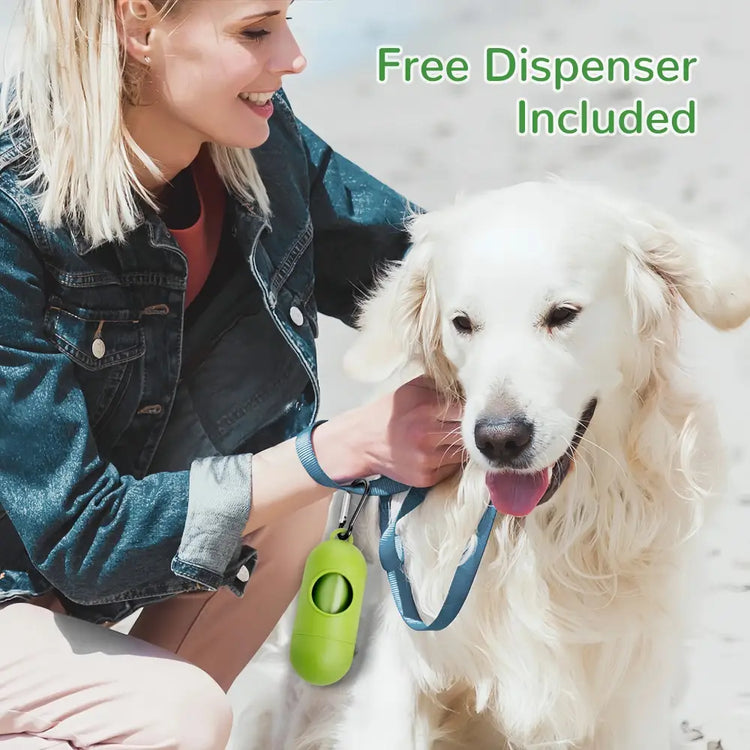 EPI Biodegradable Dog Poop Bags with Dispenser - dog poop bags