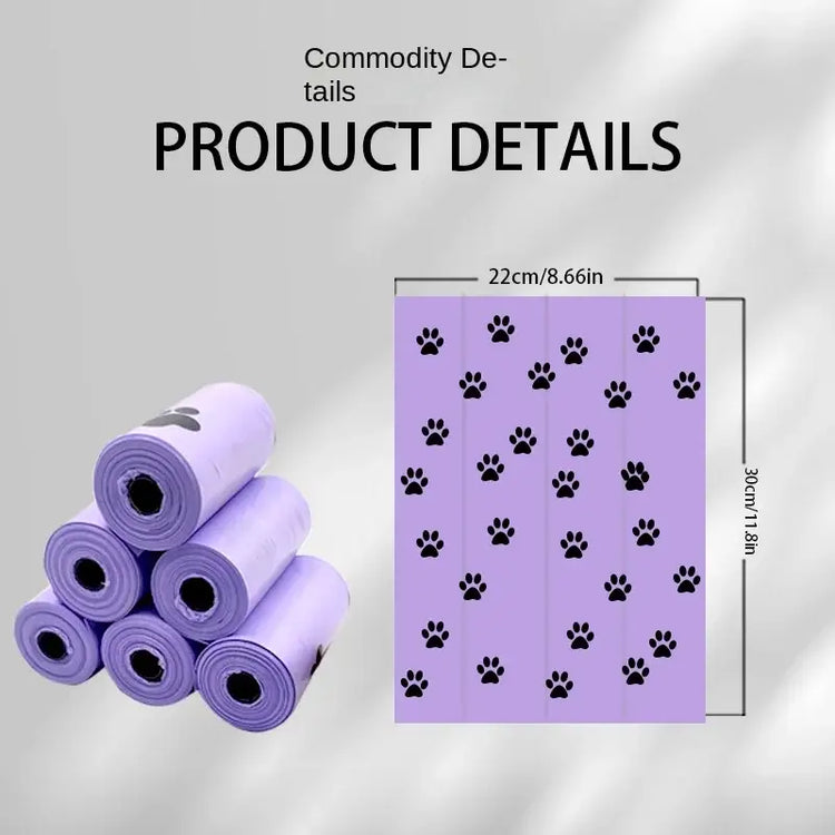 EPI Biodegradable Dog Poop Bags with Dispenser - violet / 10 rolls - dog poop bags