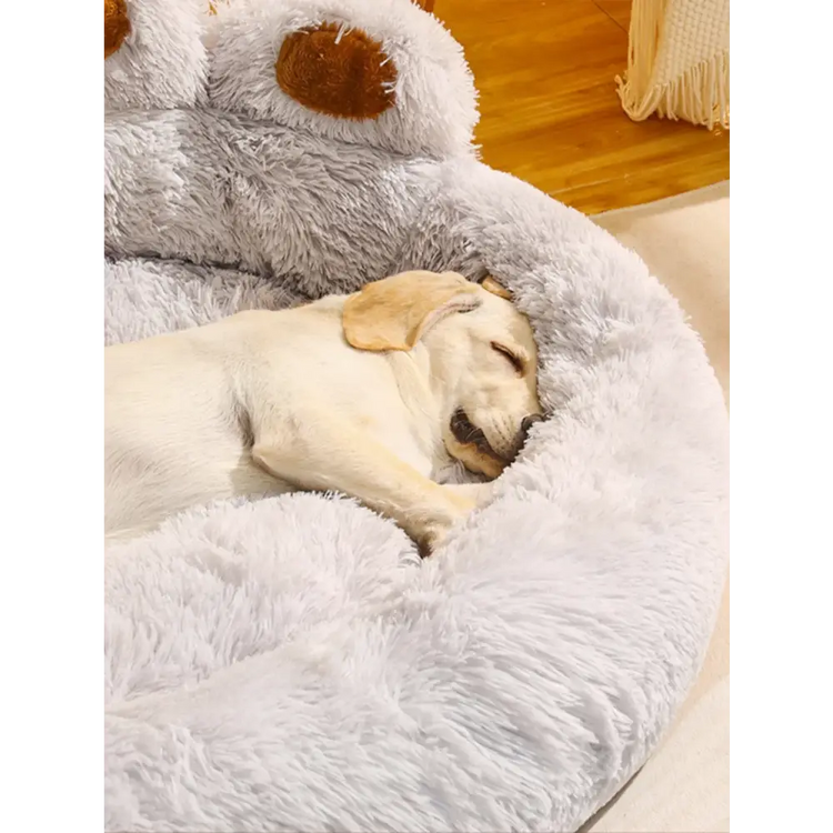 Fluffy Dog Bed – Large & Small Pet Sofa Kennel Mat for Dogs & Cats