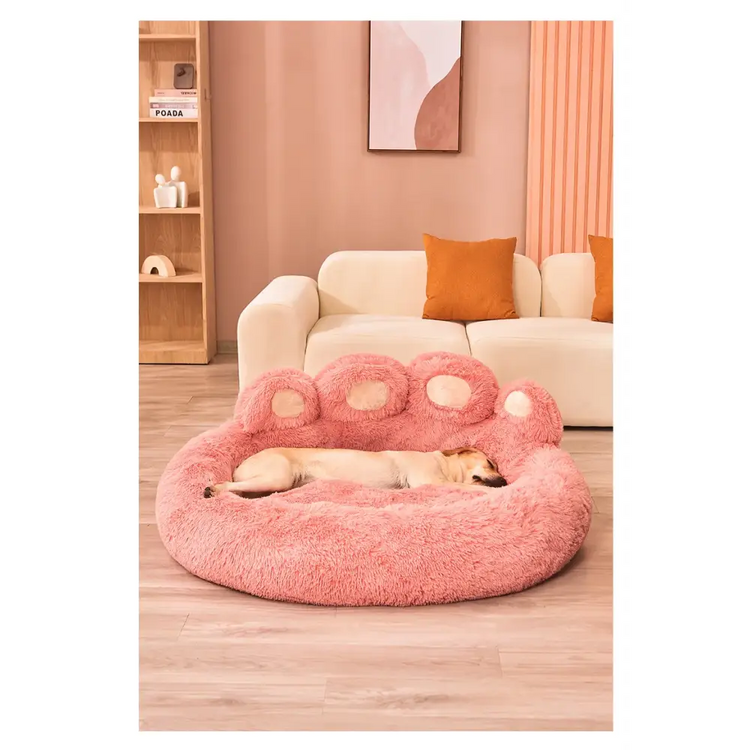 Fluffy Dog Bed – Large & Small Pet Sofa Kennel Mat for Dogs & Cats