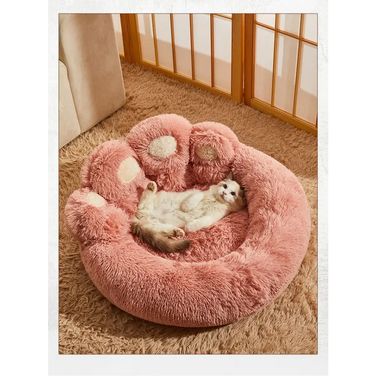 Fluffy Dog Bed – Large & Small Pet Sofa Kennel Mat for Dogs & Cats