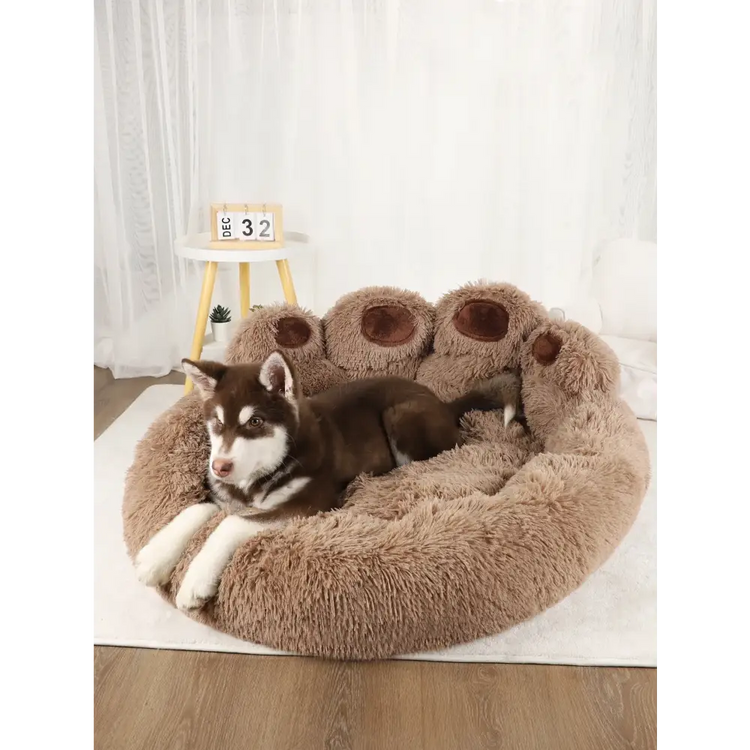 Fluffy Dog Bed – Large & Small Pet Sofa Kennel Mat for Dogs & Cats