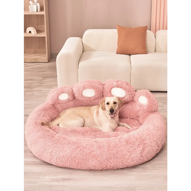 Fluffy Dog Bed – Large & Small Pet Sofa Kennel Mat for Dogs & Cats
