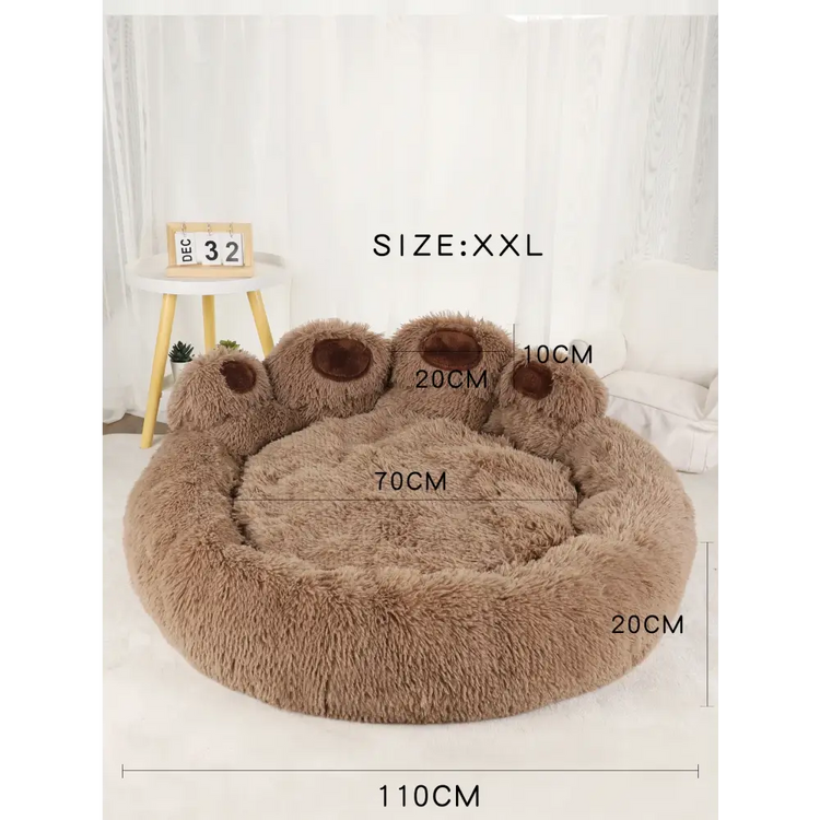Fluffy Dog Bed – Large & Small Pet Sofa Kennel Mat for Dogs & Cats