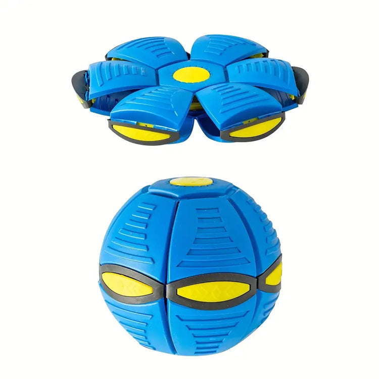 Flying Saucer Bouncing Ball Dog Toy - Blue - dog toys