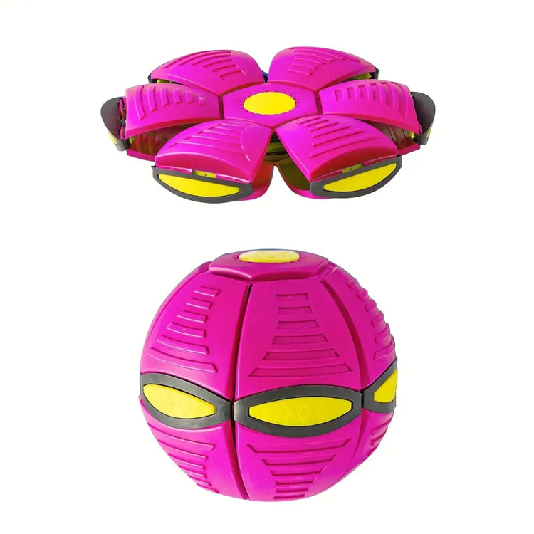 Flying Saucer Bouncing Ball Dog Toy - Pink - dog toys