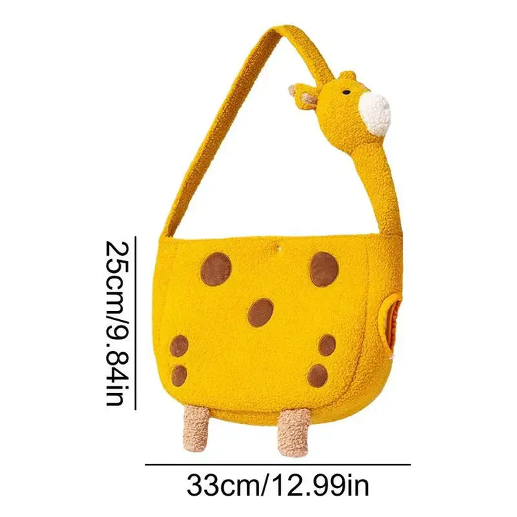 Giraffe Print Plush Pet Travel Tote - pet carrier