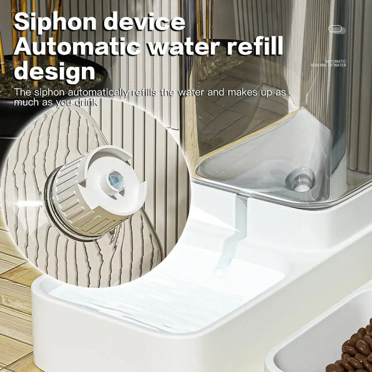 Gravity Cat & Dog Feeder and Water Dispenser Set - pet feeder