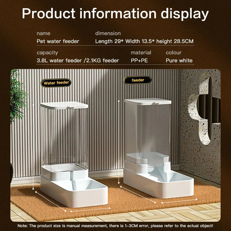 Gravity Cat & Dog Feeder and Water Dispenser Set - pet feeder