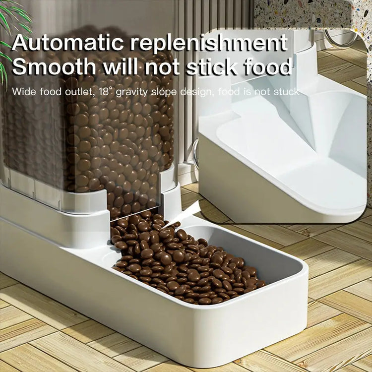 Gravity Cat & Dog Feeder and Water Dispenser Set - pet feeder