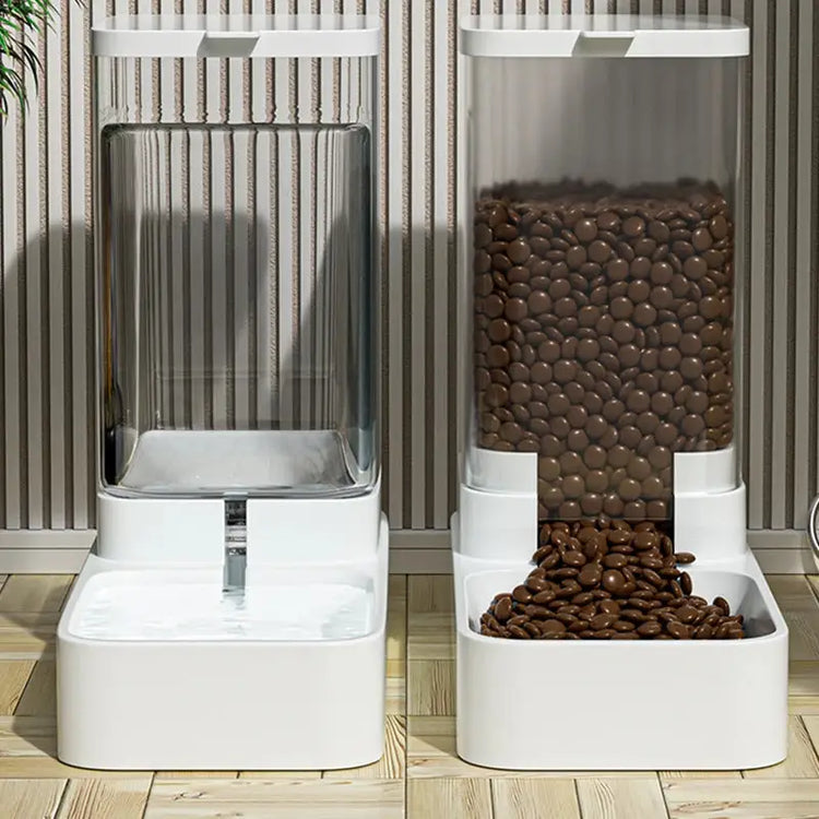 Gravity Cat & Dog Feeder and Water Dispenser Set - pet feeder