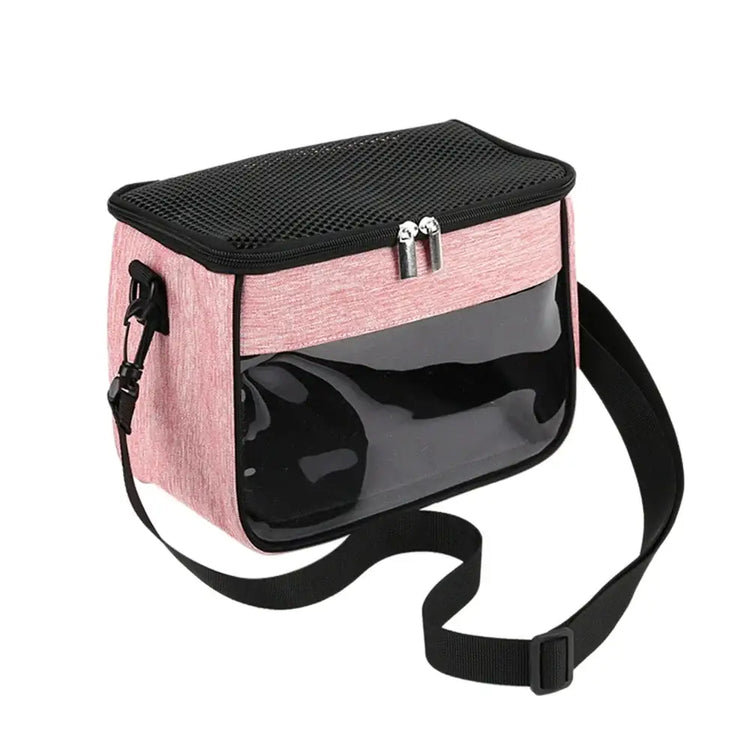 Hamster Carrier Bag Portable Guinea Pig Travel Case with Detachable Strap Outdoor Breathable Carriers for Small Animals