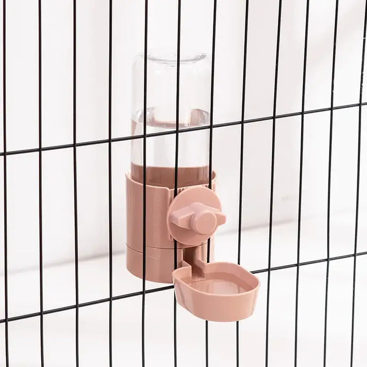 Hanging Automatic Pet Feeder & Water Dispenser - water feeder pink - bird feeder