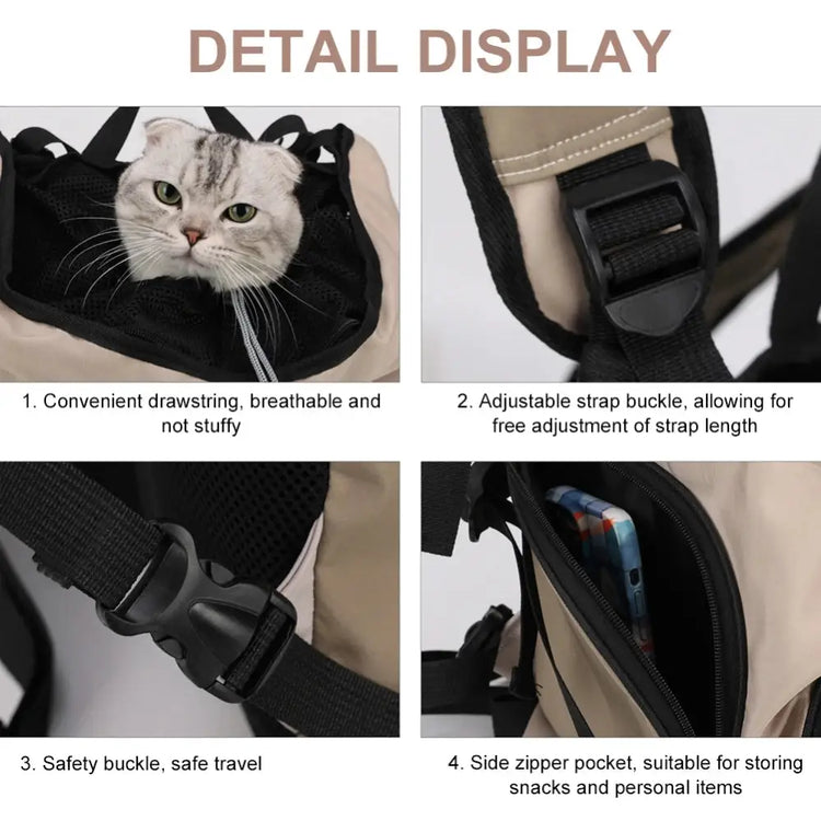Large Capacity Pet Travel Backpack Carrier - pet carrier