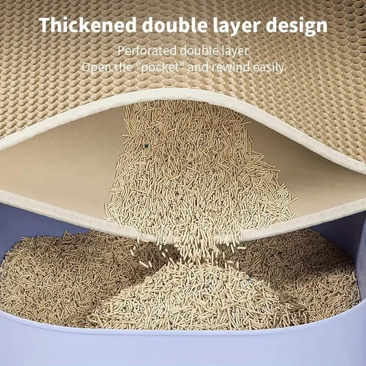 Large Double-Layer Cat Litter Mat - cat litter mat