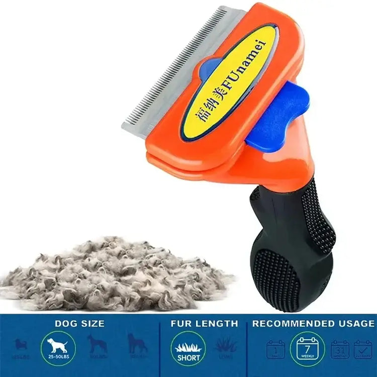 Large Pet Hair Removal & Grooming Comb - (Dog)-M-Short Hair - pet grooming supply