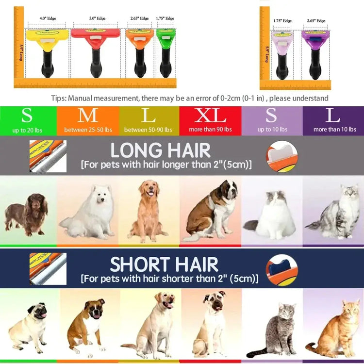 Large Pet Hair Removal & Grooming Comb - pet grooming supply