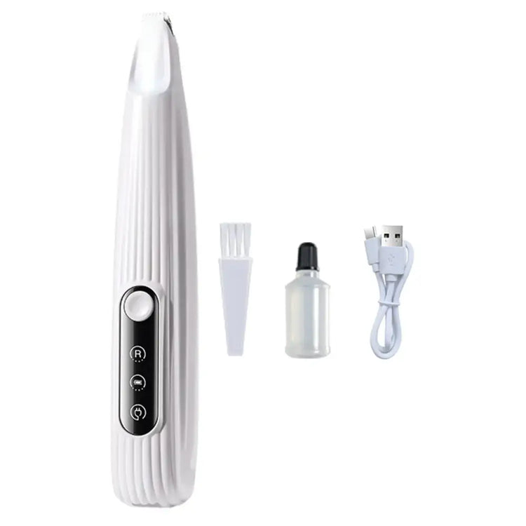 LED Pet Paw Trimmer & Nail Grinder - F2 White - pet grooming supply