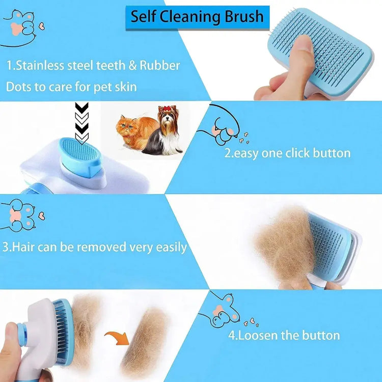 Long Hair Pet Grooming & Hair Remover Brush - pet brush