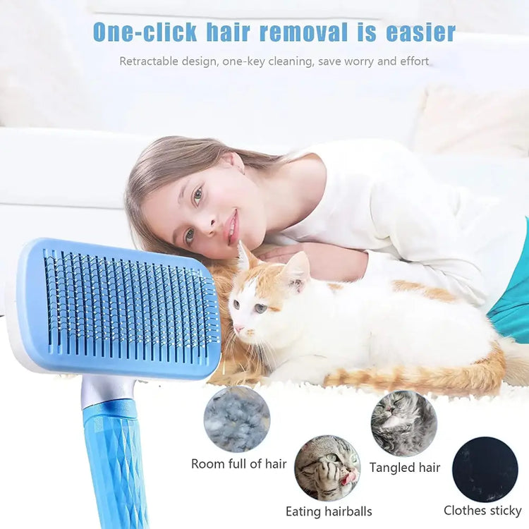 Long Hair Pet Grooming & Hair Remover Brush - pet brush
