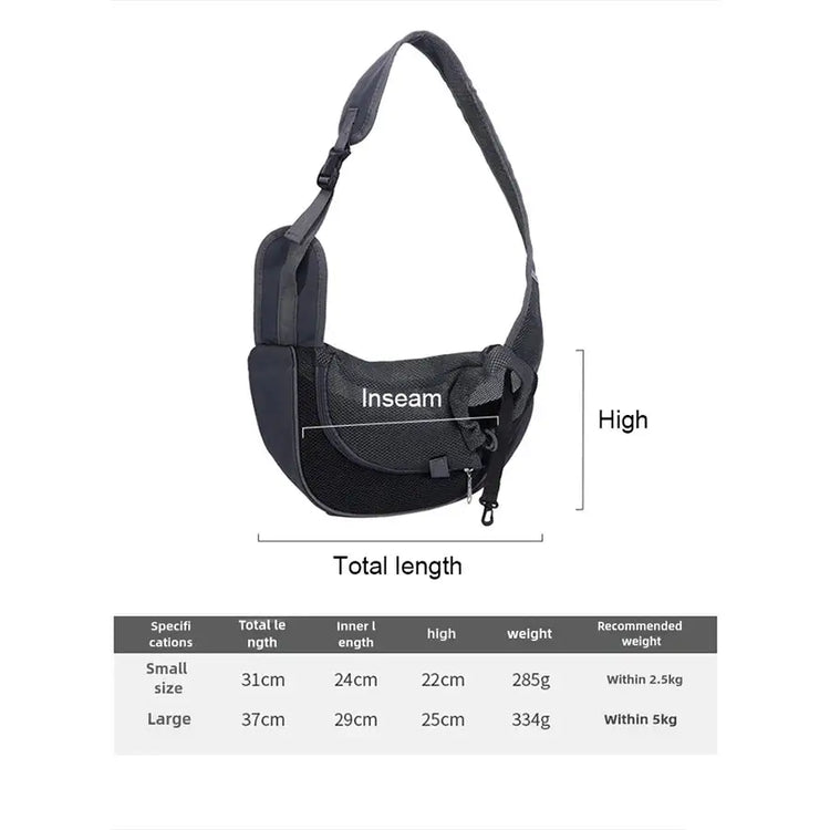 One-Shoulder Pet Travel Bag – Breathable Crossbody Carrier - pet carrier