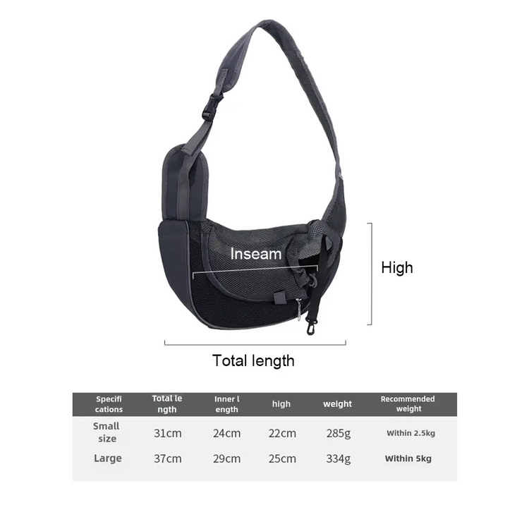 One-Shoulder Pet Travel Bag – Breathable Crossbody Carrier - pet carrier