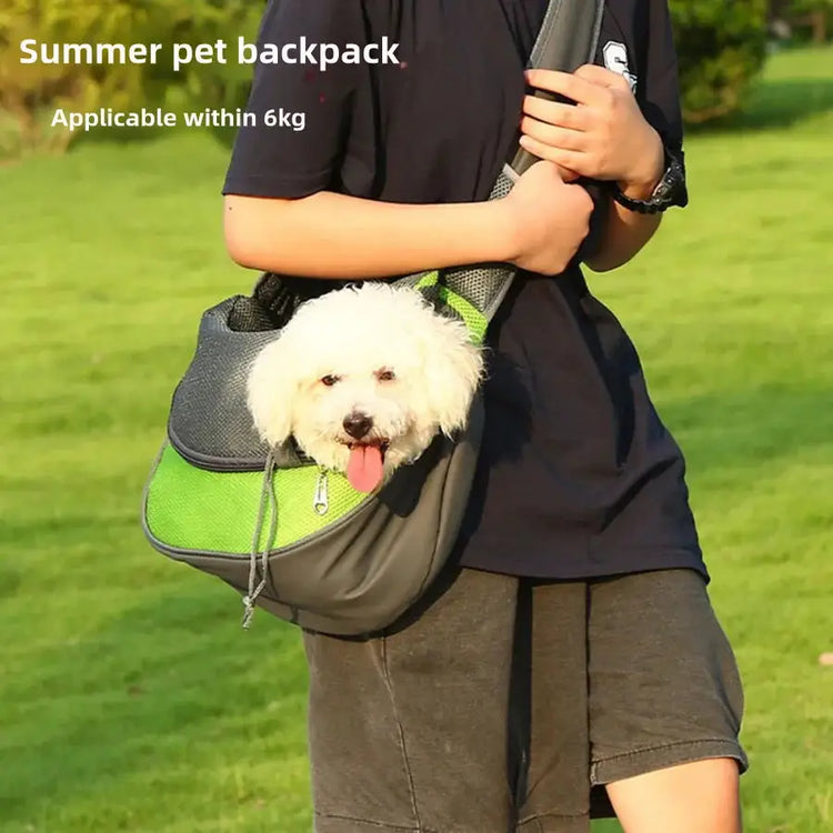 One-Shoulder Pet Travel Bag – Breathable Crossbody Carrier - pet carrier