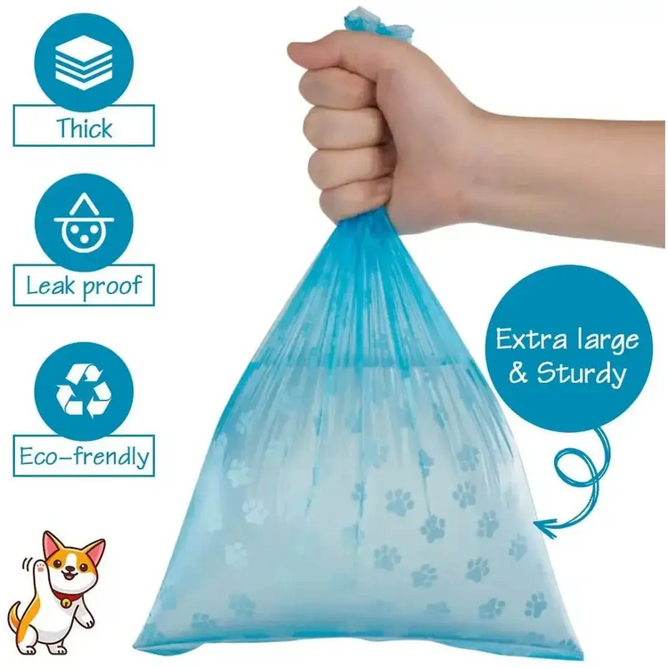 Pet Poop Bag Solid Color Printed Pet Garbage Bag Clean Poop Bag Dog Walking Portable Poop Bag For Dogs Litter