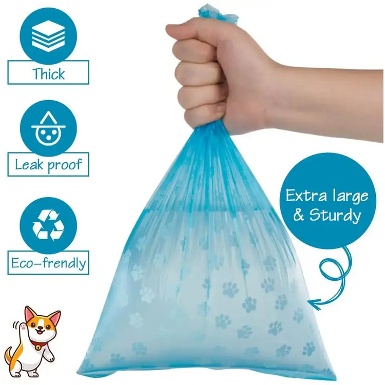 Pet Poop Bag Solid Color Printed Pet Garbage Bag Clean Poop Bag Dog Walking Portable Poop Bag For Dogs Litter