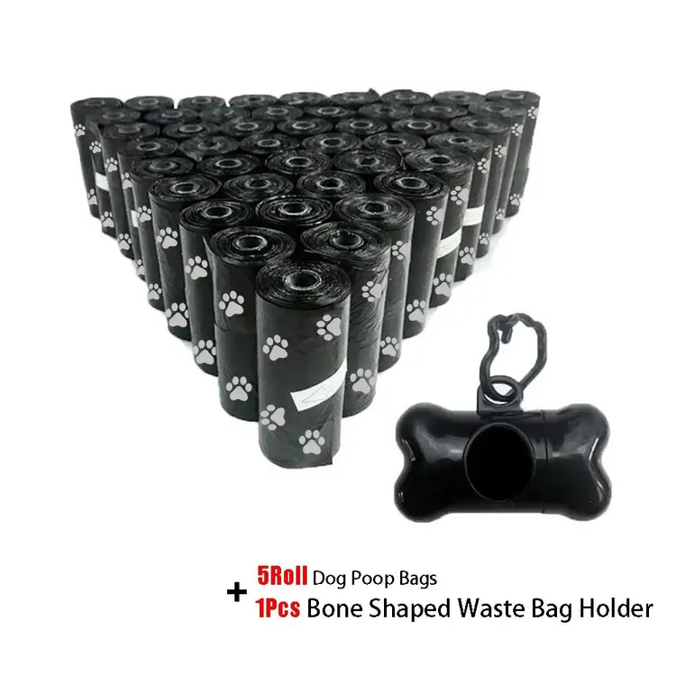 Pet Poop Bag Solid Color Printed Pet Garbage Bag Clean Poop Bag Dog Walking Portable Poop Bag For Dogs Litter
