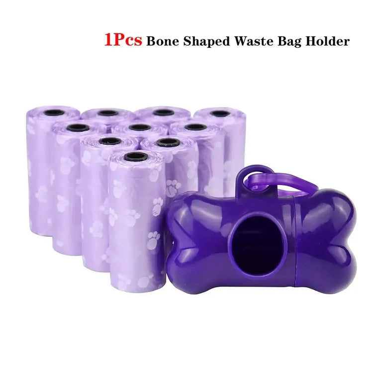 Pet Poop Bag Solid Color Printed Pet Garbage Bag Clean Poop Bag Dog Walking Portable Poop Bag For Dogs Litter