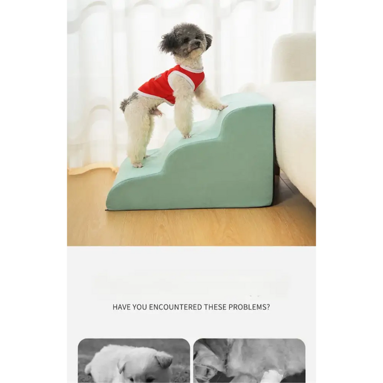 Pet Stairs & Ramp – Memory Foam Washable Cover - Pet stairs