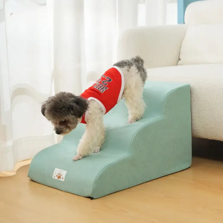Pet Stairs & Ramp – Memory Foam Washable Cover - Pet stairs