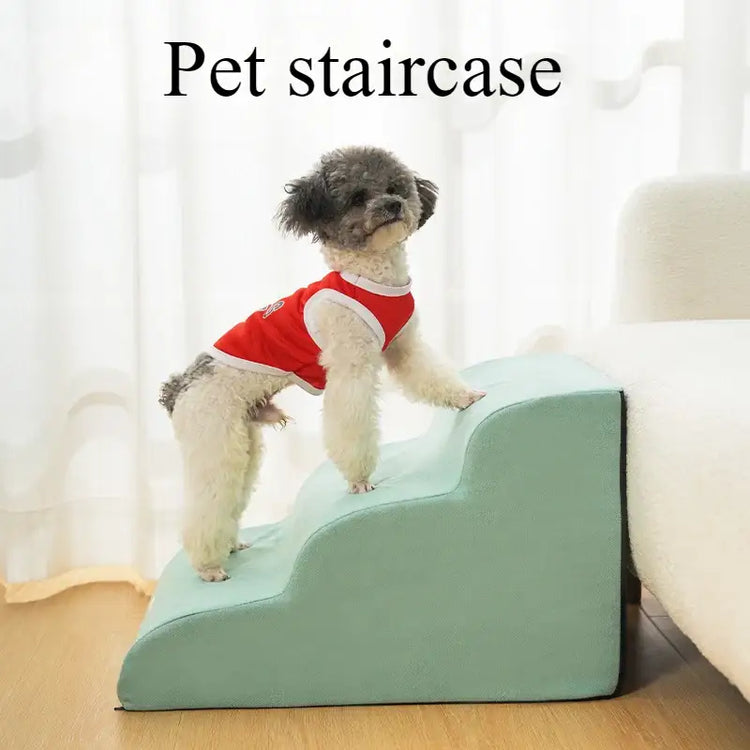 Pet Stairs & Ramp – Memory Foam Washable Cover - Pet stairs