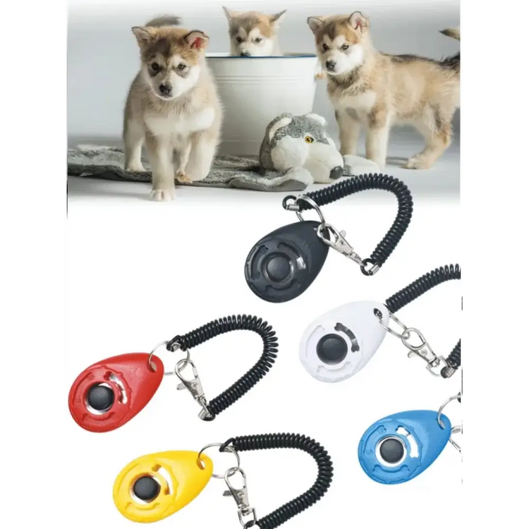 Pet Training Clicker – Adjustable Wrist Strap Sound Keychain for Dog & Cat Training - PET TRAINING CLICKER