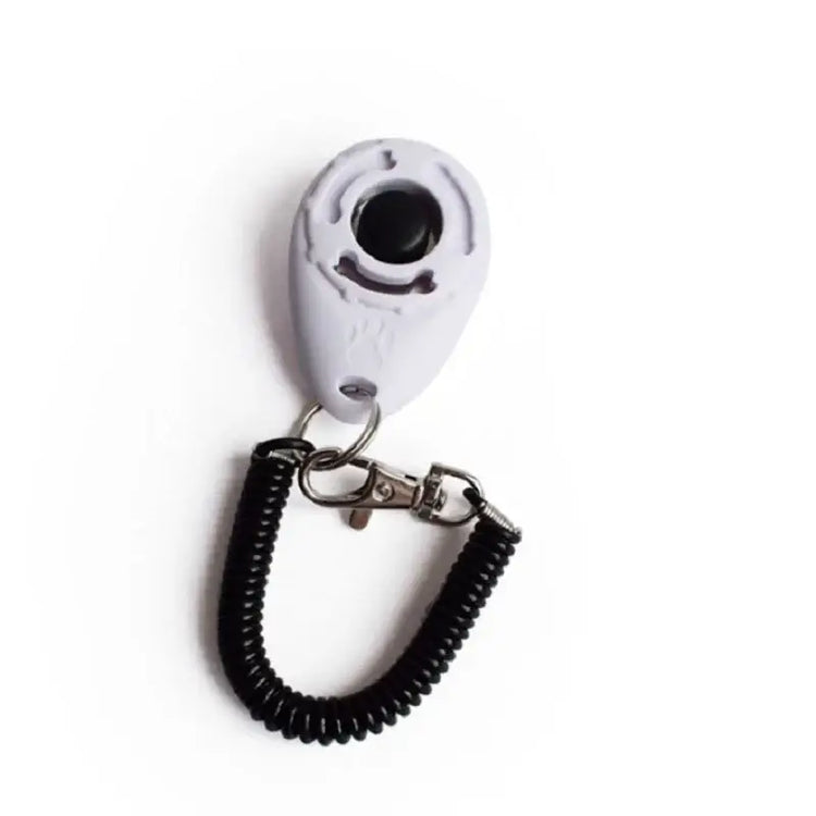 Pet Training Clicker – Adjustable Wrist Strap Sound Keychain for Dog & Cat Training - White / CHINA - PET TRAINING