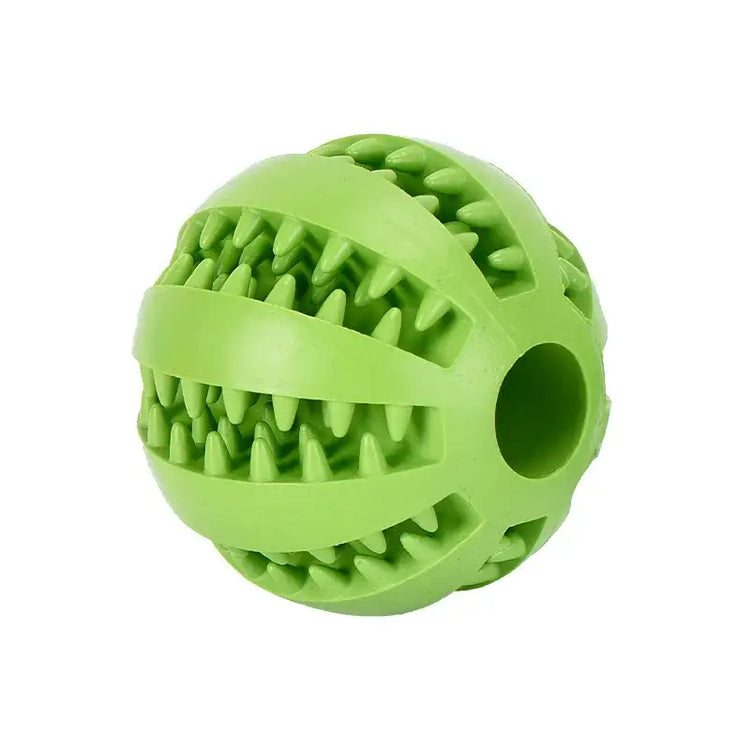 Pet Treat Dispensing Chew Ball - green / 7CM - dog toys