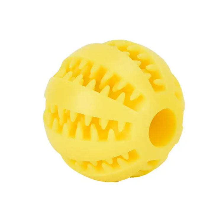Pet Treat Dispensing Chew Ball - Yellow / 5CM - dog toys