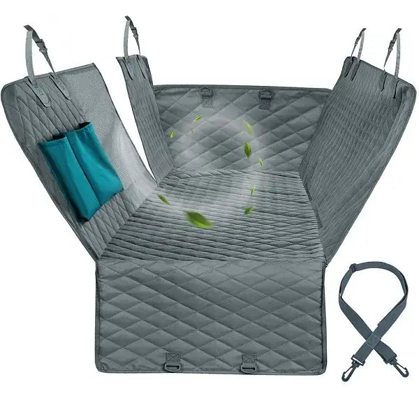 PETRAVEL Waterproof Dog Car Seat Hammock - GRAY / 63.8x60.2in / United States - pet car hammock
