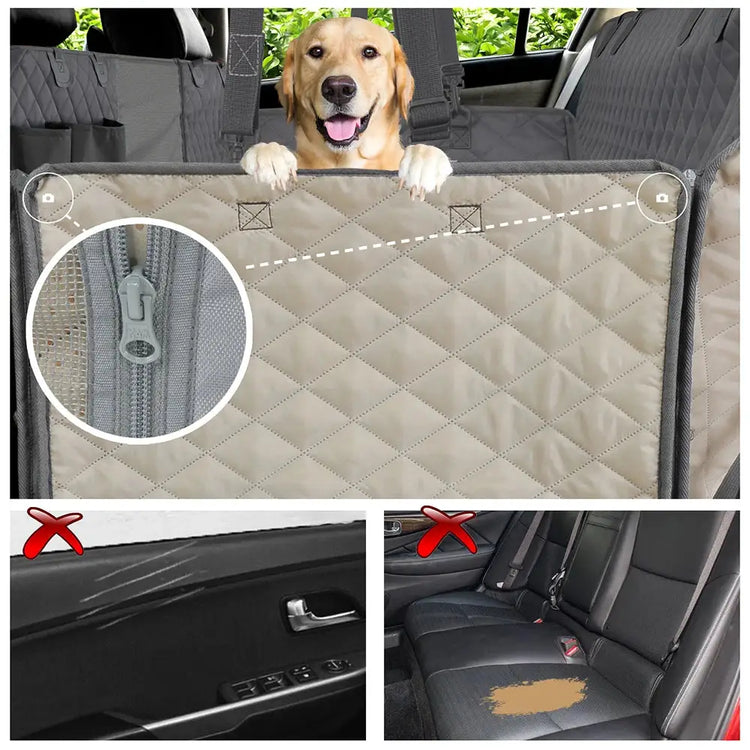 PETRAVEL Waterproof Dog Car Seat Hammock - pet car hammock