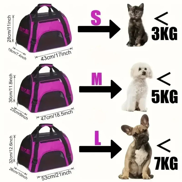 Portable Mesh Pet Travel Carrier Bag - cat carrier