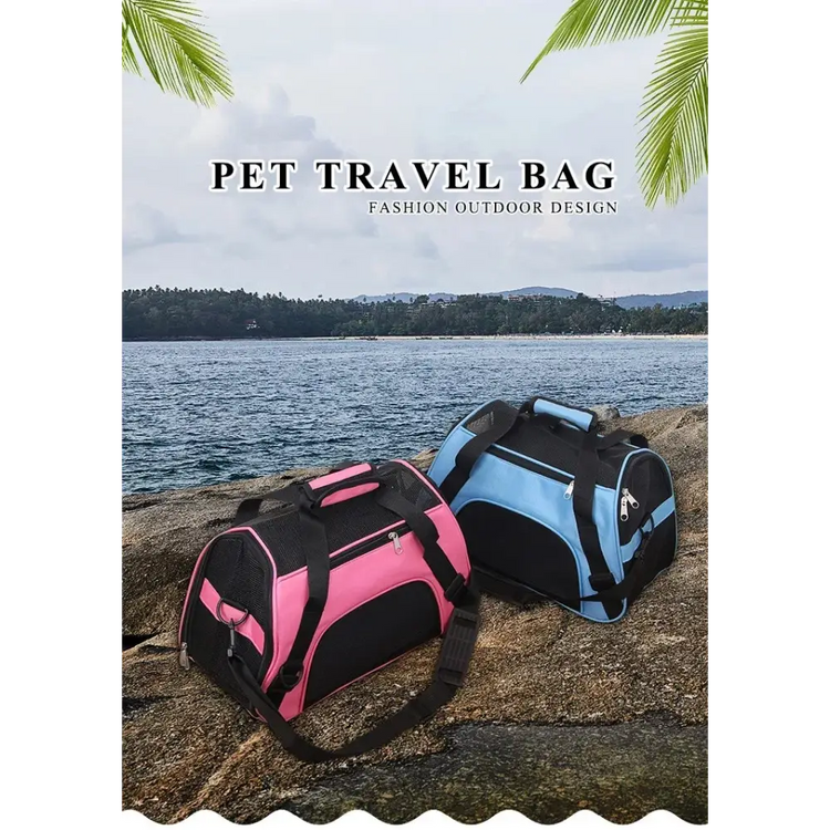 Portable Mesh Pet Travel Carrier Bag - cat carrier