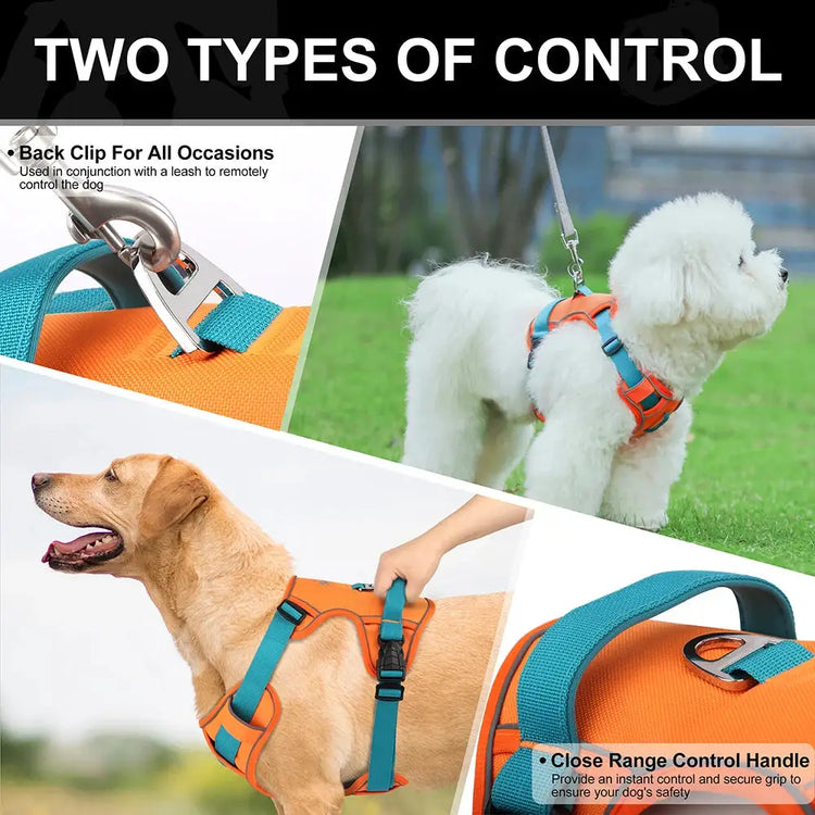 Reflective Mesh Dog Harness – Adjustable Vest - dog harness