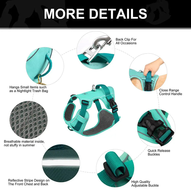 Reflective Mesh Dog Harness – Adjustable Vest - dog harness