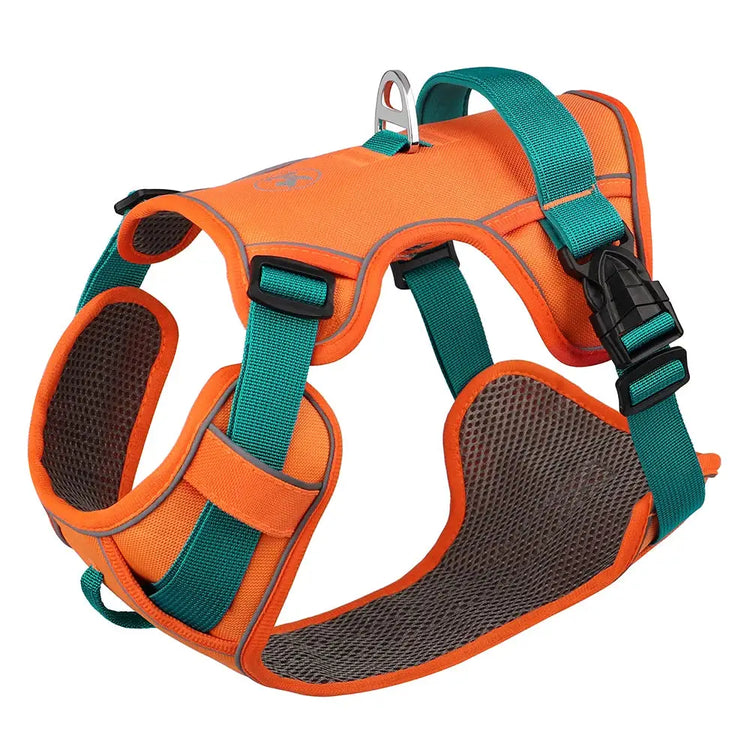 Reflective Mesh Dog Harness – Adjustable Vest - Orange / S - dog harness