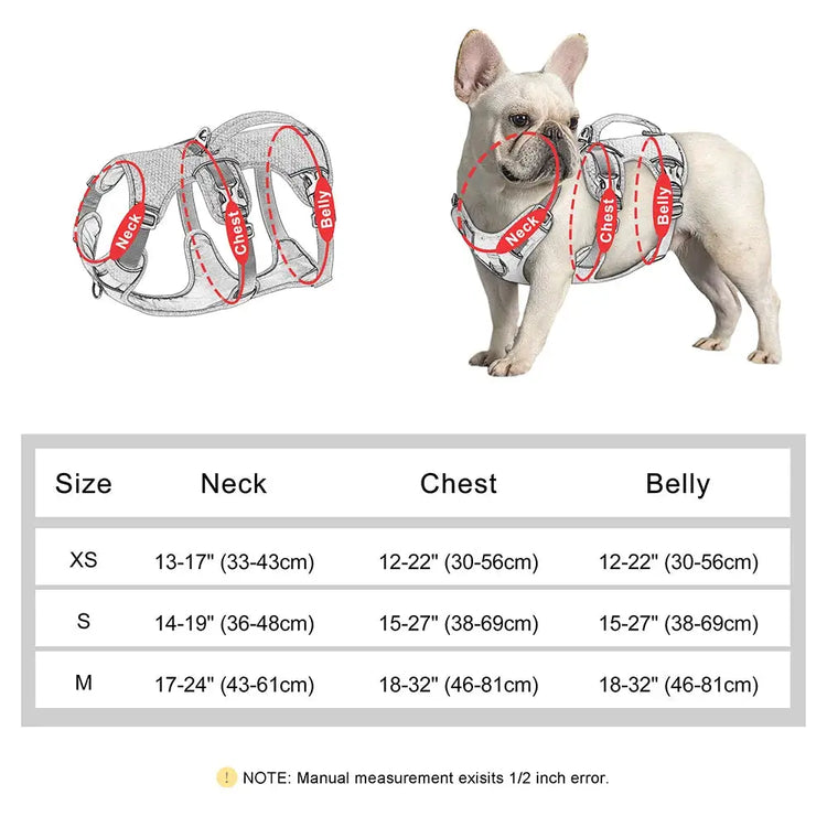 Reflective Nylon Dog Harness with Handle - dog harness