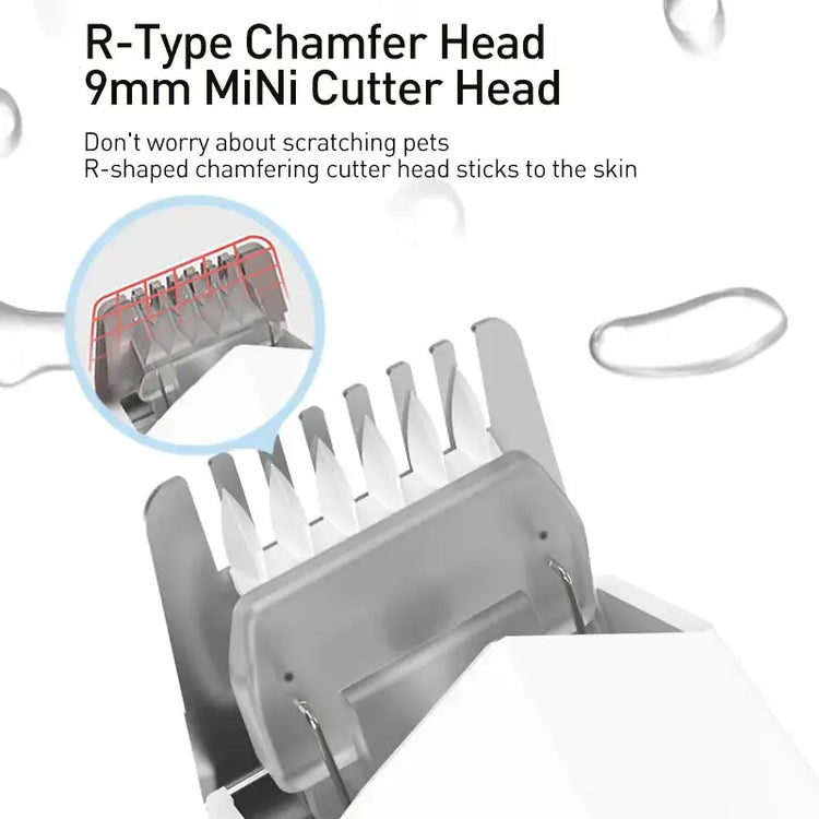 ROJECO Pet Hair Trimmer with LED Light - White / CHINA - dog hair trimmer