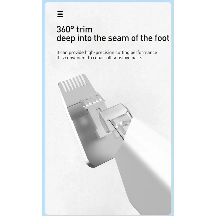 ROJECO Pet Hair Trimmer with LED Light - White / CHINA - dog hair trimmer