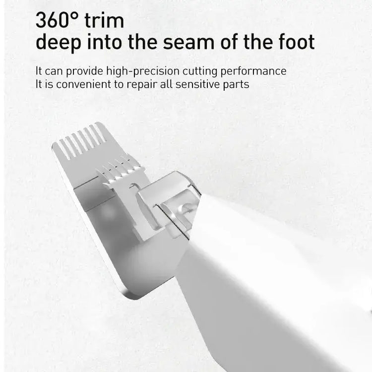 ROJECO Pet Hair Trimmer with LED Light - White / CHINA - dog hair trimmer